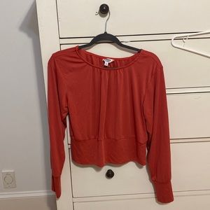 Medium red crop(ish) top